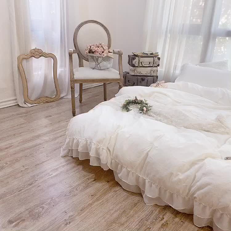 91家纺网 家纺一手货源 找家纺 （总）玛奇朵 2021新款华夫格雪纺纱全棉色织提花四件套