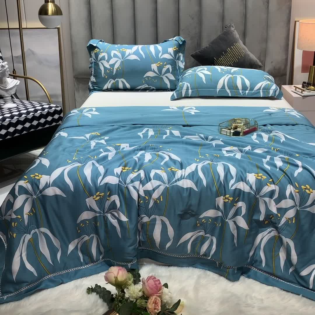 91家纺网 家纺一手货源 找家纺 棉生活家纺 2022新款莫代尔天丝夏被 耶利亚