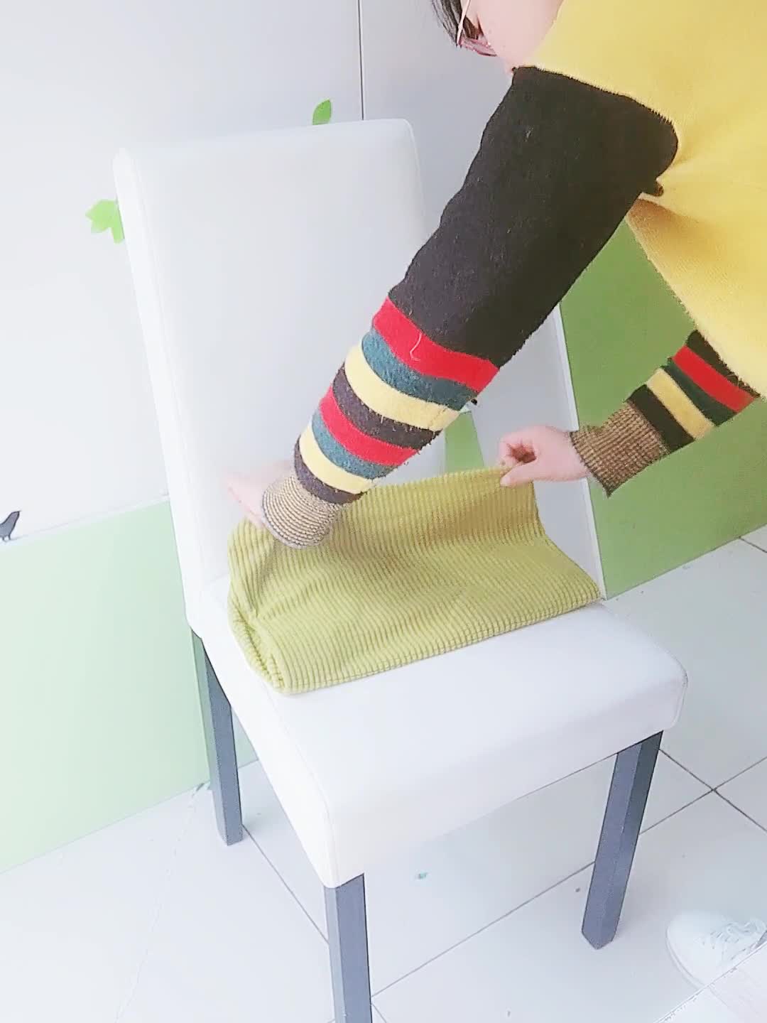 91家纺网 家纺一手货源 找家纺 特价210g弹力玉米绒加厚餐桌一体椅套 饭店防尘椅子套 椅套