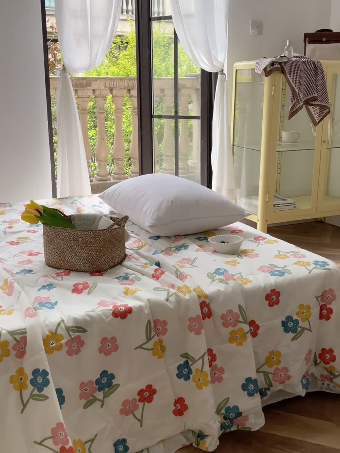 91家纺网 家纺一手货源 找家纺 星期八 2021新款田园风奶油花边大豆夏被 奶油花