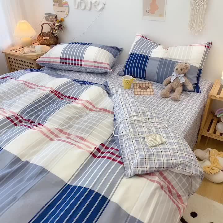 91家纺网 家纺一手货源 找家纺 2022年新款卡通系列全棉印花四件套实拍图直播爆款 格调