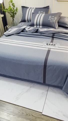 91家纺网 家纺一手货源 找家纺 雲归梦 2021新款全棉大版夏被四件套 简单生活
