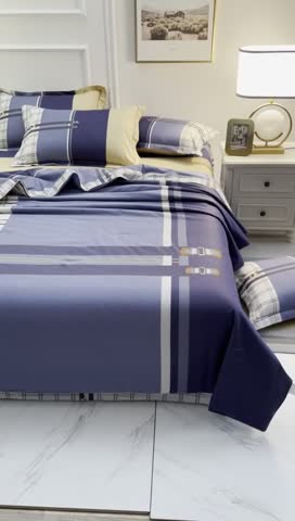 91家纺网 家纺一手货源 找家纺 雲归梦 2021新款全棉大版夏被四件套 查尔斯