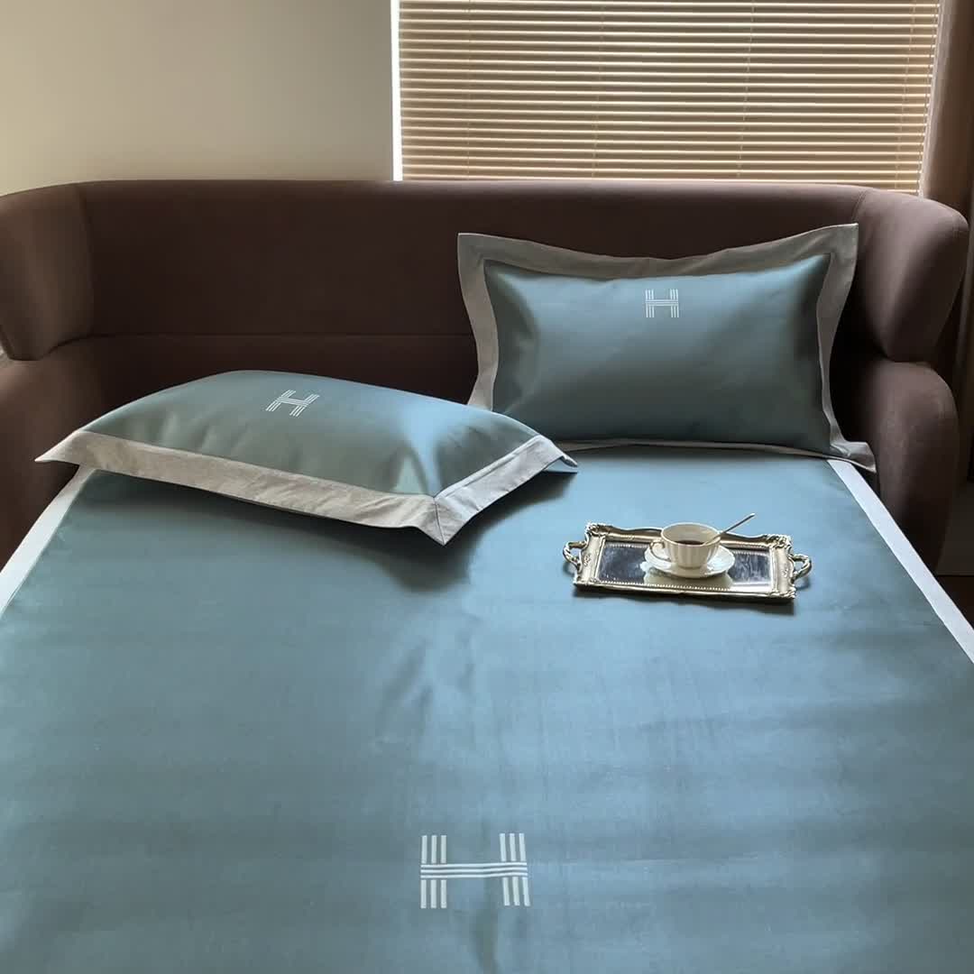 91家纺网 家纺一手货源 找家纺 （总）时年 2021新款水洗冰露丝养生凉席数码印花-轻奢风格二