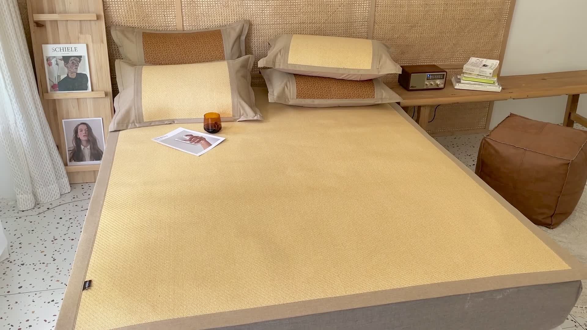 91家纺网 家纺一手货源 找家纺 时年 2021新款高品质御藤席 御藤-米色