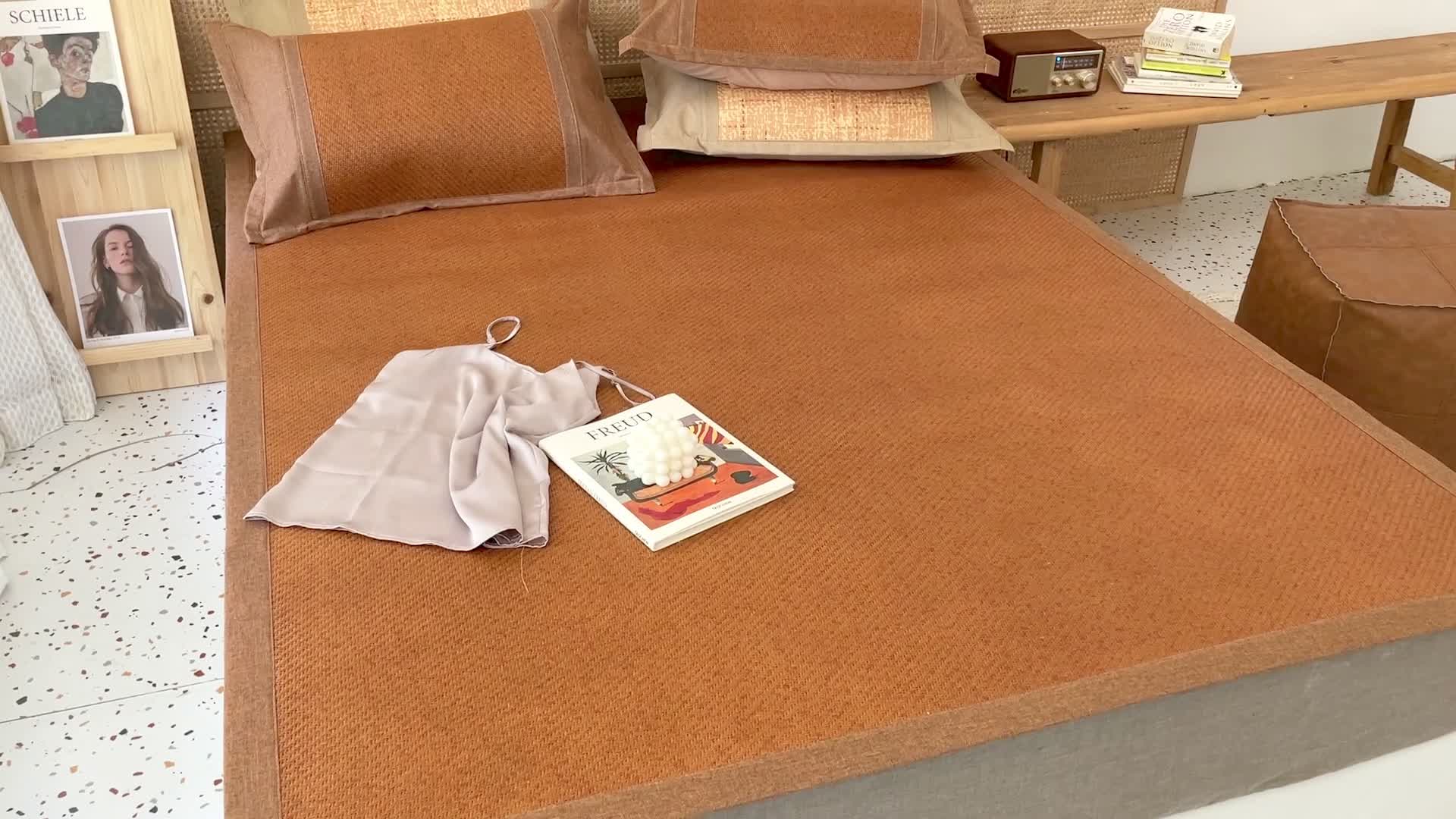 91家纺网 家纺一手货源 找家纺 时年 2021新款高品质御藤席 御藤-棕色