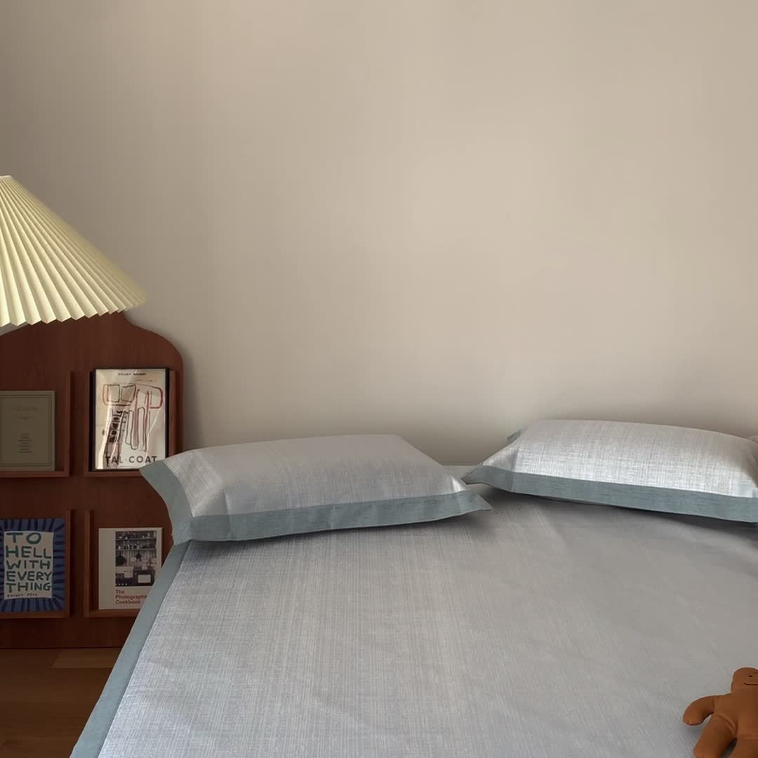 91家纺网 家纺一手货源 找家纺 时年 2021新款水洗提花冰丝凉席养生席 席纹-天蓝