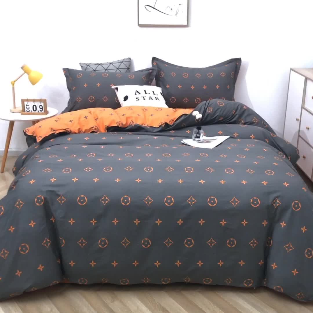 91家纺网 家纺一手货源 找家纺 晶缦家纺 2021新款秋冬款全棉12868多规格四件套潮流咖