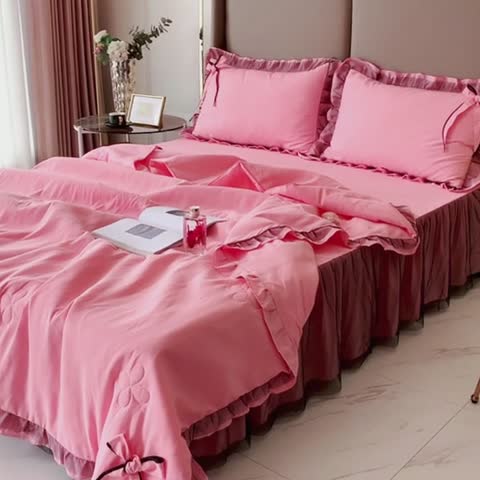 91家纺网 家纺一手货源 找家纺 （总）金米诺 2022新款纯色夏被四件套