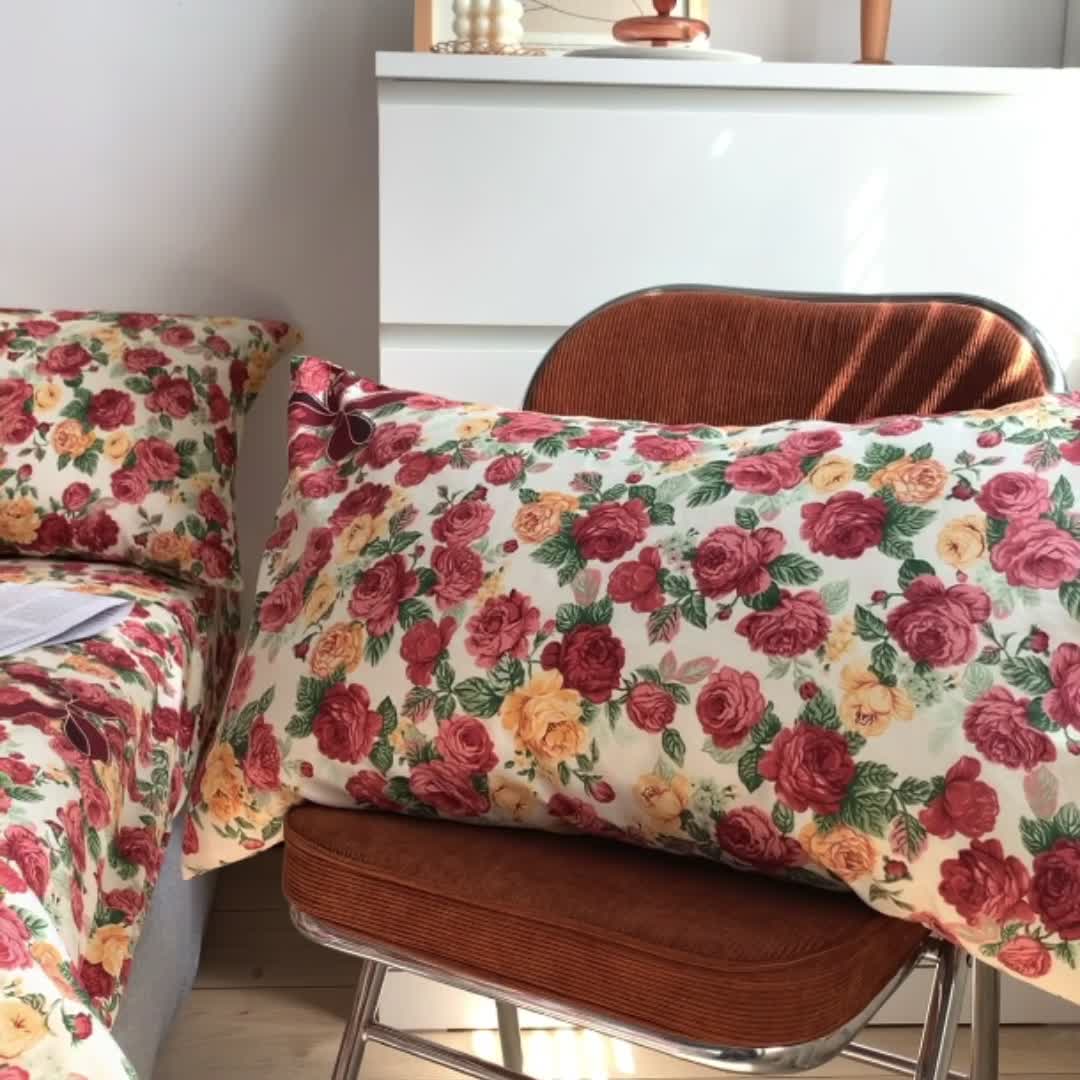 91家纺网 家纺一手货源 找家纺 怡家居 2021新款全棉印花田园四件套 花姬