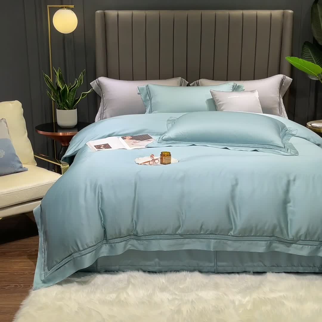 91家纺网 家纺一手货源 找家纺 （总）时亿家居 2021新款80天丝瑞丽镂空四件套