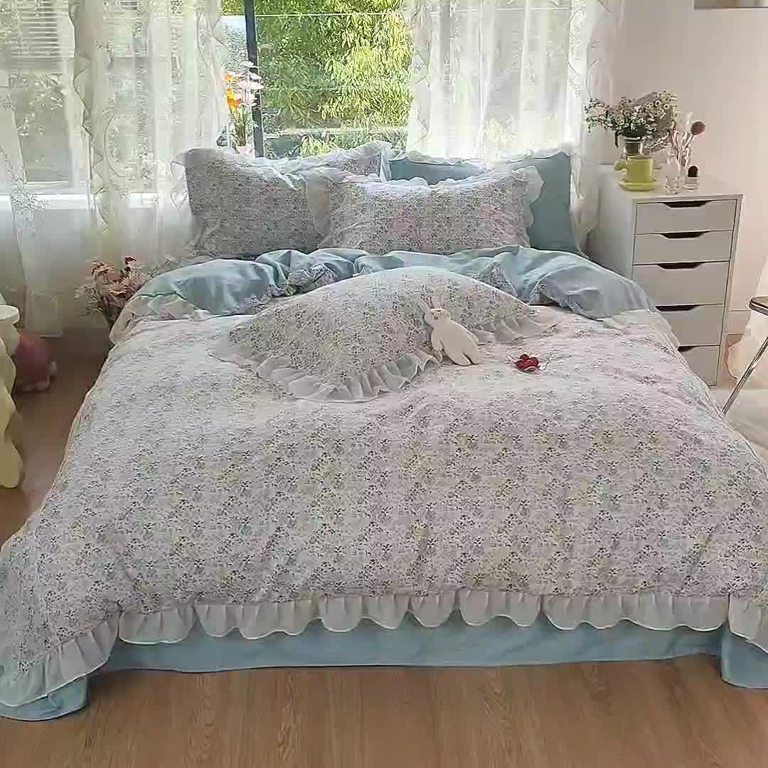 91家纺网 家纺一手货源 找家纺 千朵 2021新款全棉四件套 时光拼接款