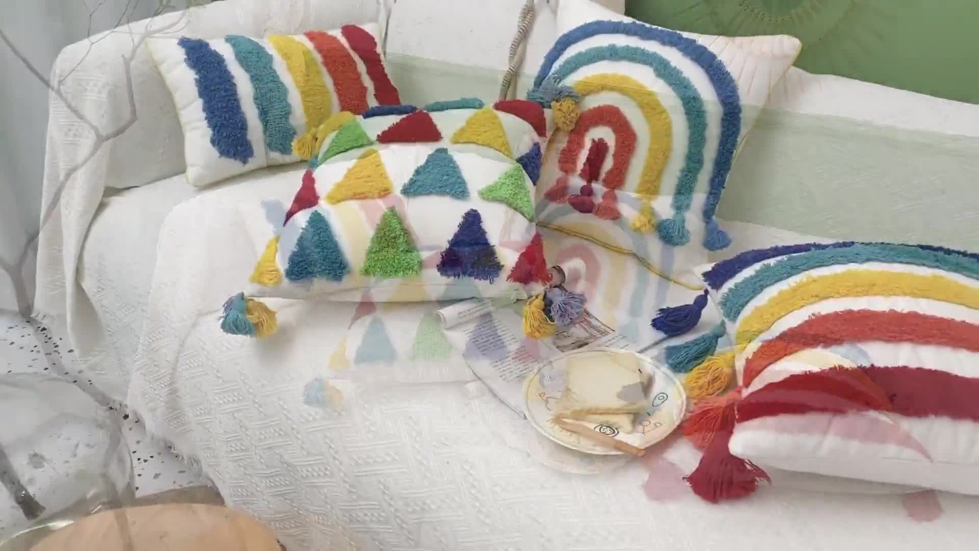 91家纺网 家纺一手货源 找家纺 （总）918拾朵家居 2021新款摩洛哥凡簇绒抱枕卡马拉