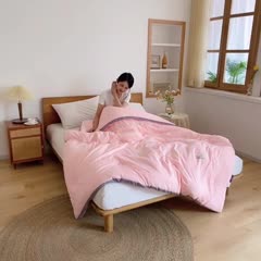 91家纺网 家纺一手货源 找家纺 森林人 2022新款水洗棉立体冬被春秋被子空调被芯立体-浅玉