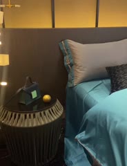 91家纺网 家纺一手货源 找家纺 瑞驰100支澳棉长绒棉刺绣四件套爱德拉系列 摩登灰+深海蓝