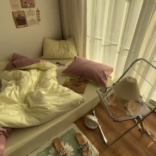 91家纺网 家纺一手货源 找家纺 安莱生活 2021新款芝士纯色/双拼四件套 芝士双拼藕粉