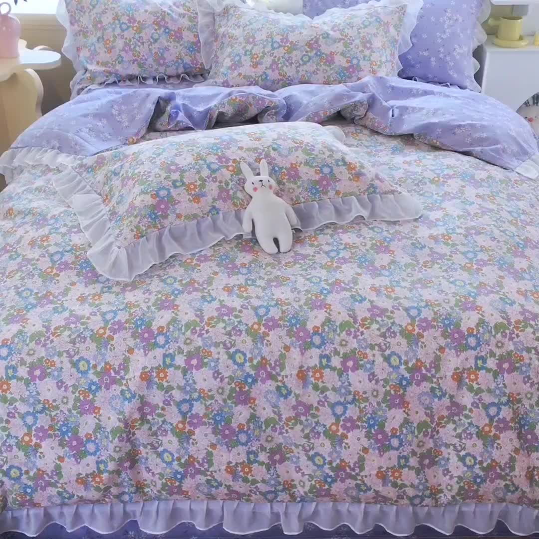 91家纺网 家纺一手货源 找家纺 千朵 2021新款全棉四件套 夜曲