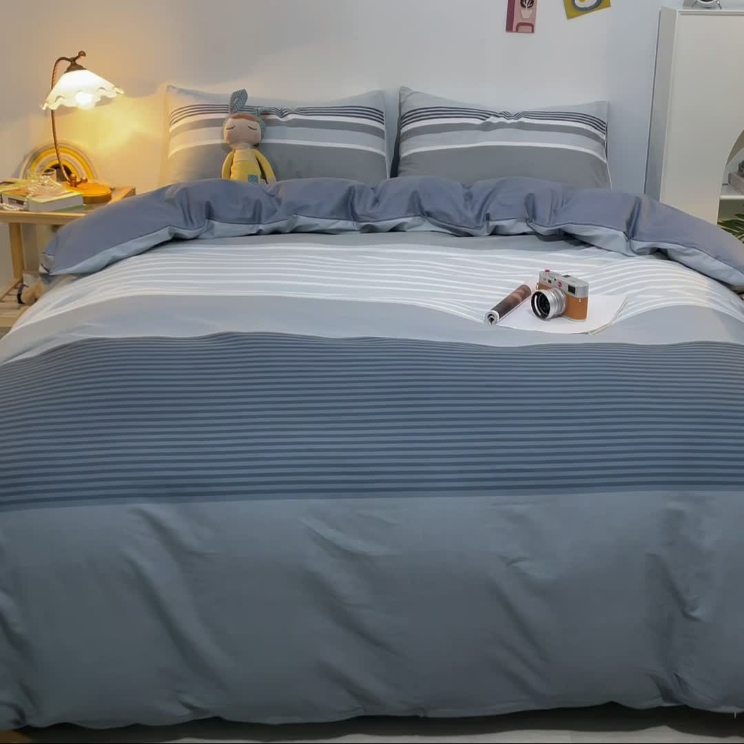 91家纺网 家纺一手货源 找家纺 芊寻家居 2024年新款全棉印花13372四件套 经典回味