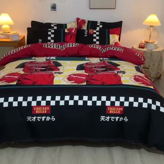 91家纺网 家纺一手货源 找家纺 乐居坊2021新款芦荟棉四件套青春岁月