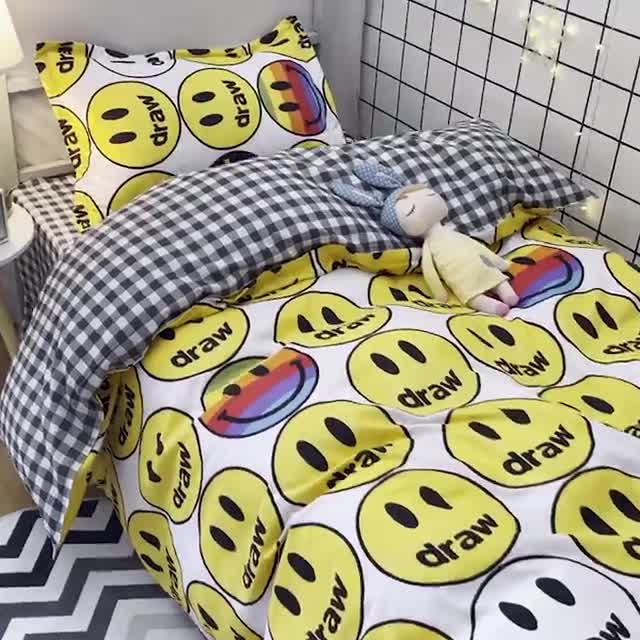 91家纺网 家纺一手货源 找家纺 乐居坊 2021芦荟棉花型宿舍床笑脸