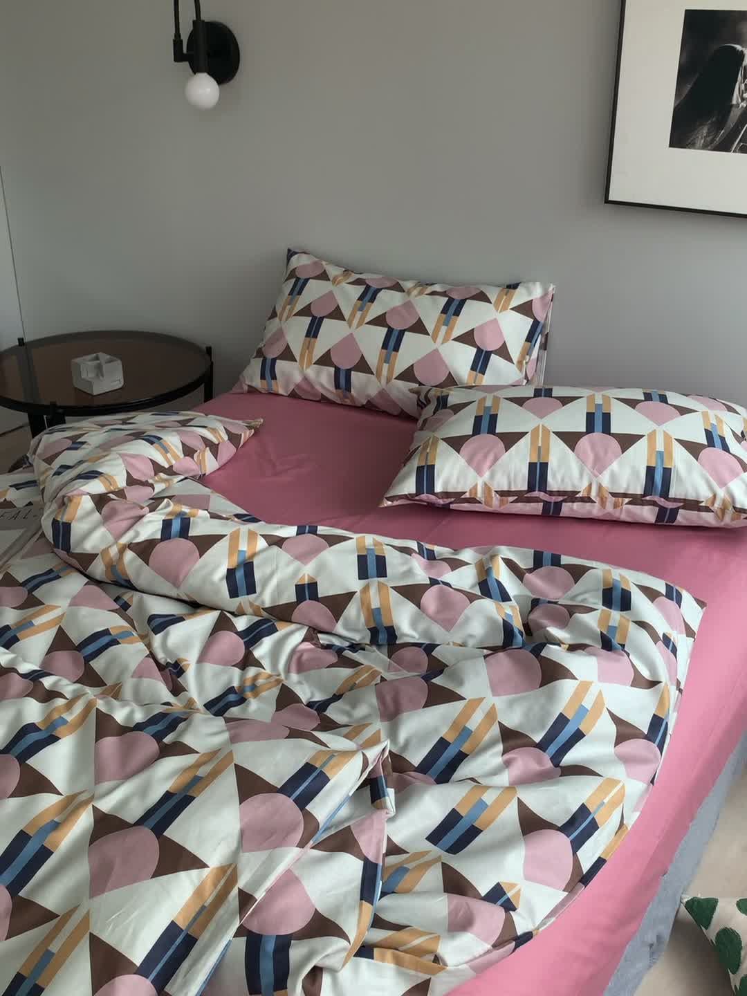 91家纺网 家纺一手货源 找家纺 怡家居 2021新款全棉轻奢四件套 白薇