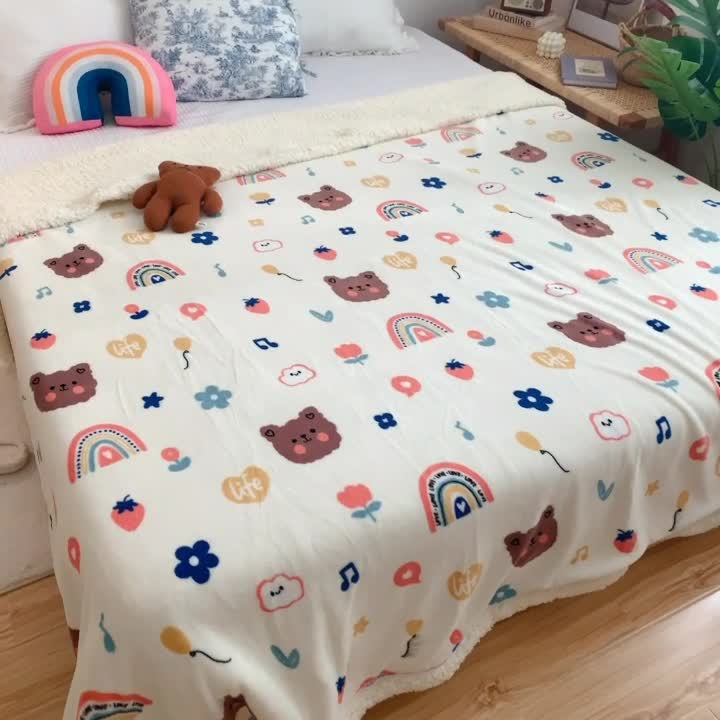 91家纺网 家纺一手货源 找家纺 萝莉家纺 2021保暖加厚牛奶绒毛毯羊羔绒毯子被套毯肖恩