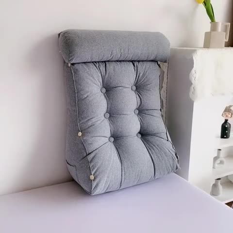 91家纺网 家纺一手货源 找家纺 永光家居 亚麻工学靠垫 床头靠垫抱枕 卧室腰枕大靠垫生石灰