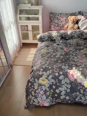 91家纺网 家纺一手货源 找家纺 沐棉 2021新款13370全棉印花四件套-花园 暮秋