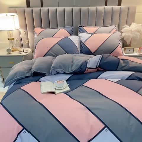 91家纺网 家纺一手货源 找家纺 琪琪阁 2021新款全棉+牛奶绒四件套塔罗骑士