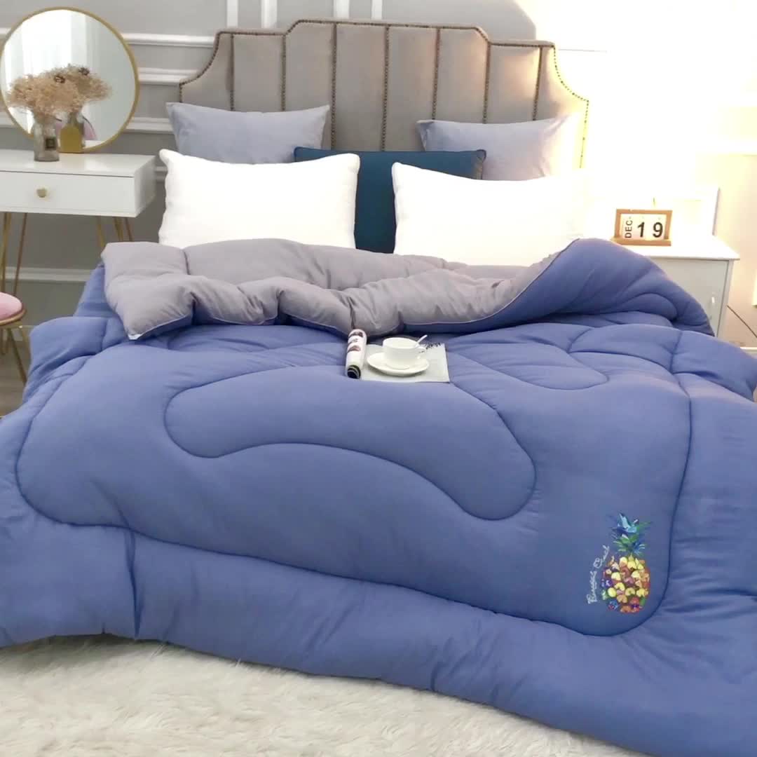 91家纺网 家纺一手货源 找家纺 VIP被业 2021新款7D时尚冬被 七彩菠萝