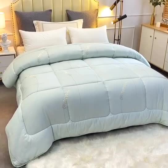 91家纺网 家纺一手货源 找家纺 总欧雅搁2025新款羽丝绒冬被 被子被芯春秋被冬被 清新花语