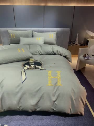 91家纺网 家纺一手货源 找家纺 凡客2021秋冬新款雅棉刺绣四件套-索菲亚 索菲亚-灰