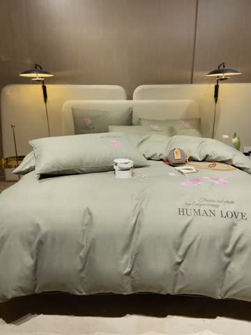 91家纺网 家纺一手货源 找家纺 凡客 2021秋冬新款雅棉刺绣四件套-花颜 花颜-浅驼