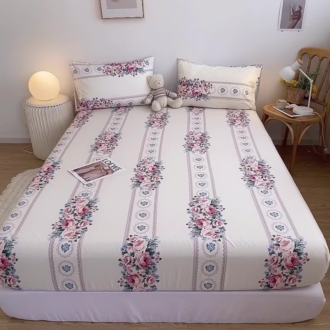 91家纺网 家纺一手货源 找家纺 简宜家居 2021新款全棉A版床笠 白月光