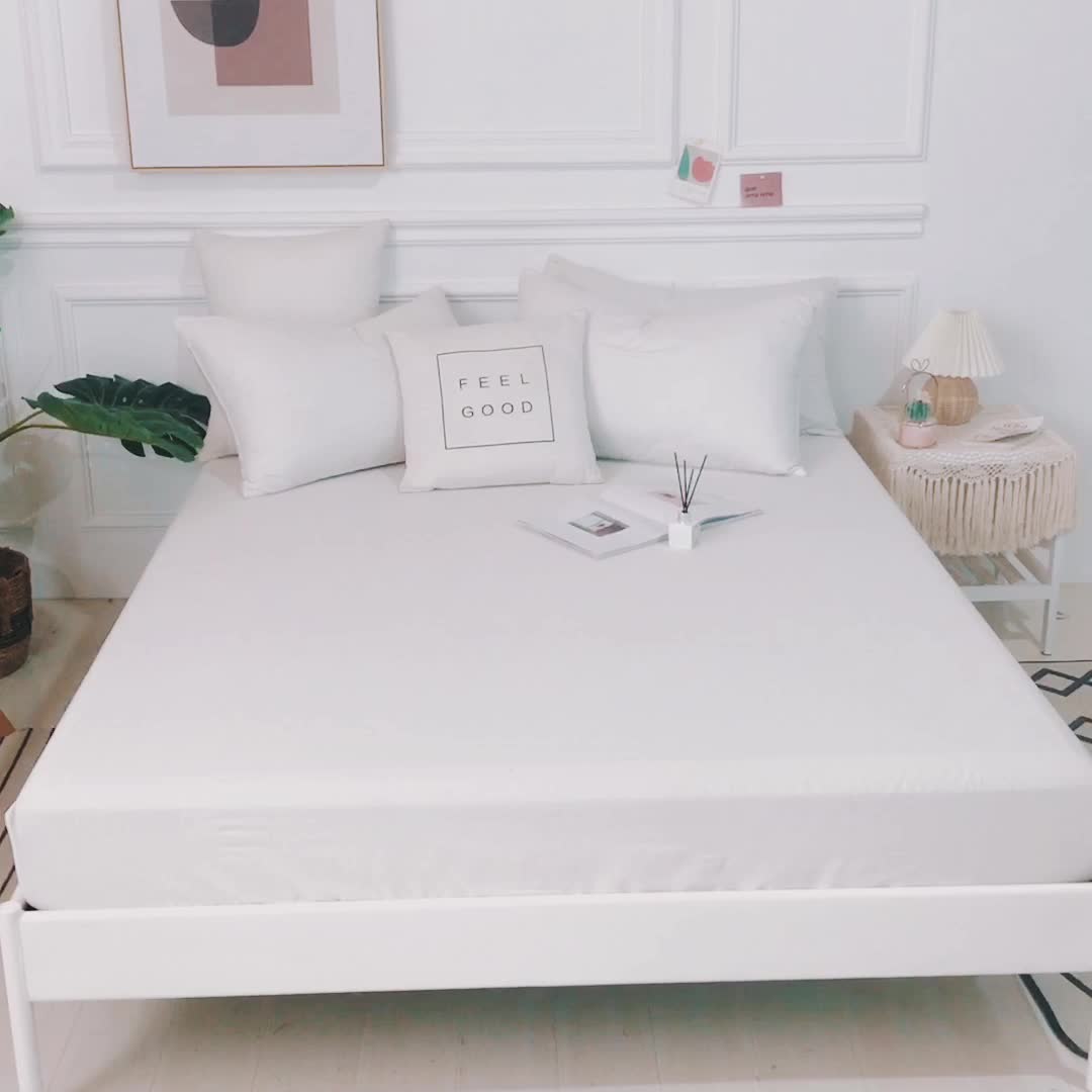 91家纺网 家纺一手货源 找家纺 总极梦40支全棉床笠三件套喷气全棉枕套支持定制