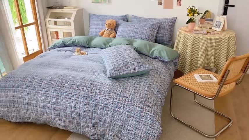 91家纺网 家纺一手货源 找家纺 田野 2021冬季新款加厚全棉磨毛四件套 爱唯