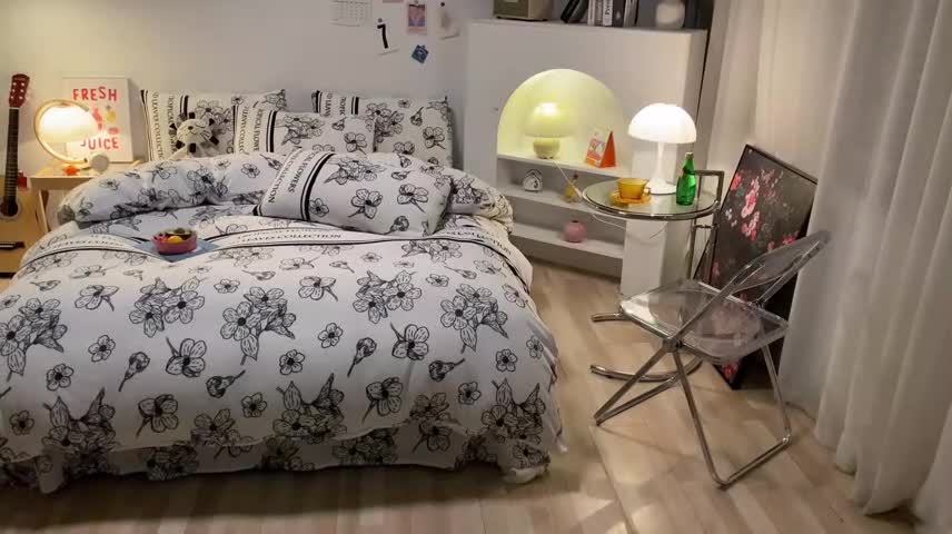 91家纺网 家纺一手货源 找家纺 金爱家 2021新款跑量款牛奶绒四件套 山茶花-黑