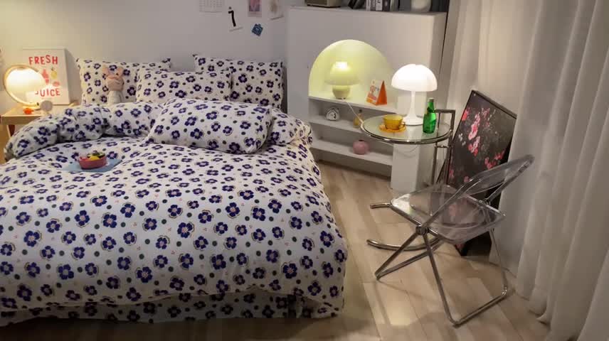 91家纺网 家纺一手货源 找家纺 金爱家 2021新款跑量款牛奶绒四件套 梅花-蓝