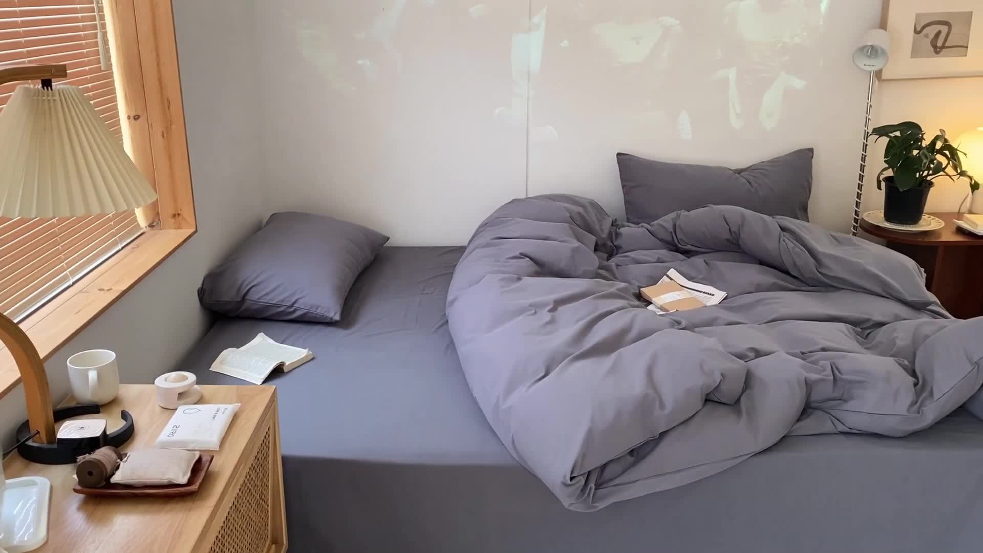 91家纺网 家纺一手货源 找家纺 （总）梦享生活家居 2021新款水洗棉双拼四件套