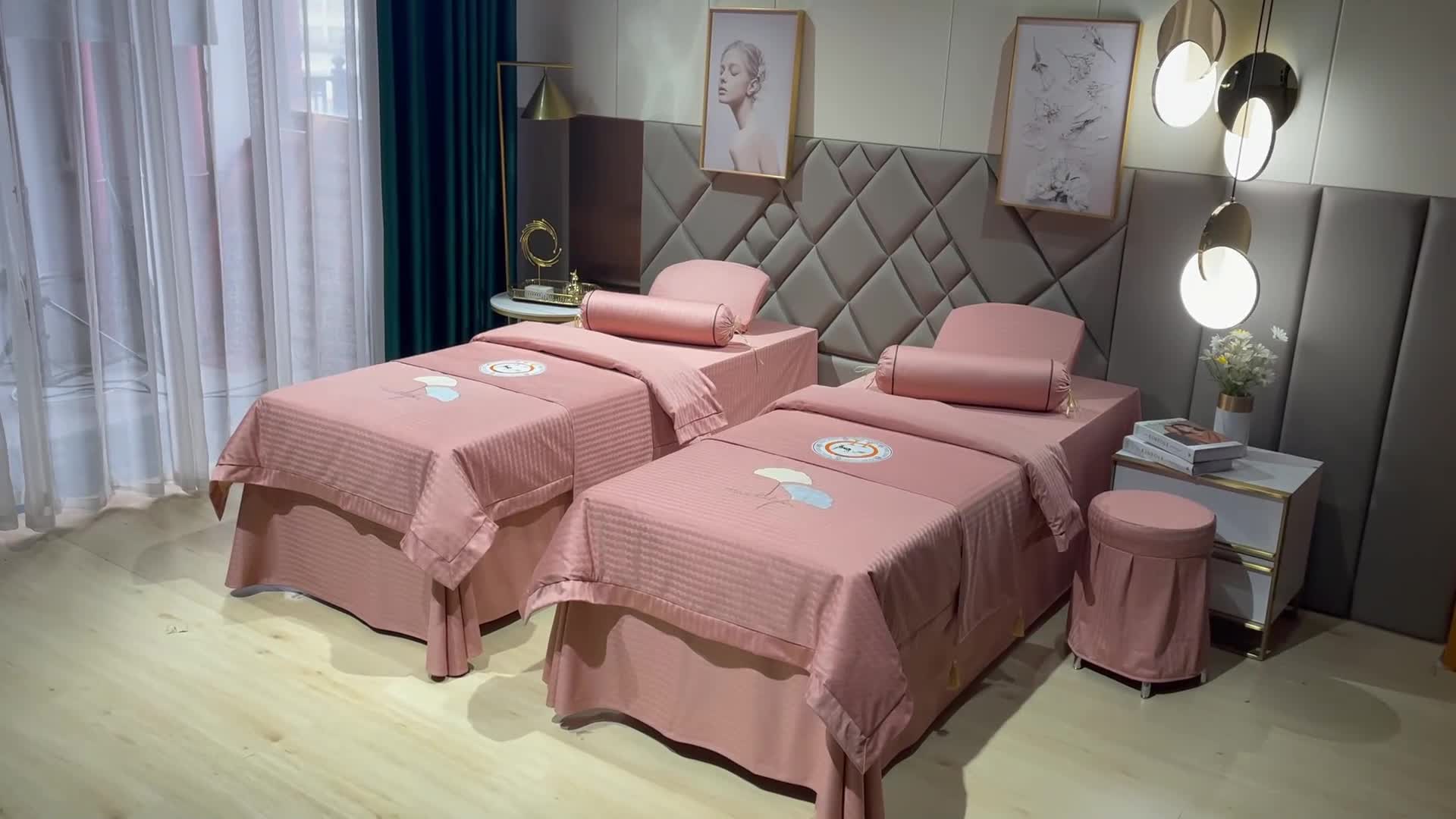 91家纺网 家纺一手货源 找家纺 不打烊家纺 2021新款焕彩尼美容床罩-银杏花开床单款 玉色