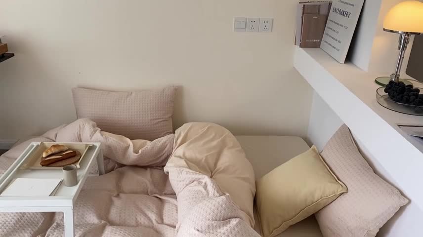 91家纺网 家纺一手货源 找家纺 （总）梦享生活 2021新款华夫格水洗棉四件套