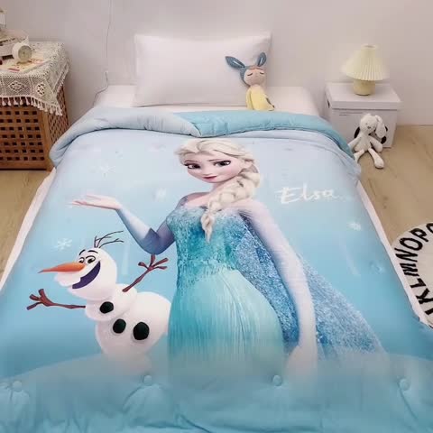 91家纺网 家纺一手货源 找家纺 小芽家居 迪士尼牛奶丝抗菌防螨被 冰雪公主