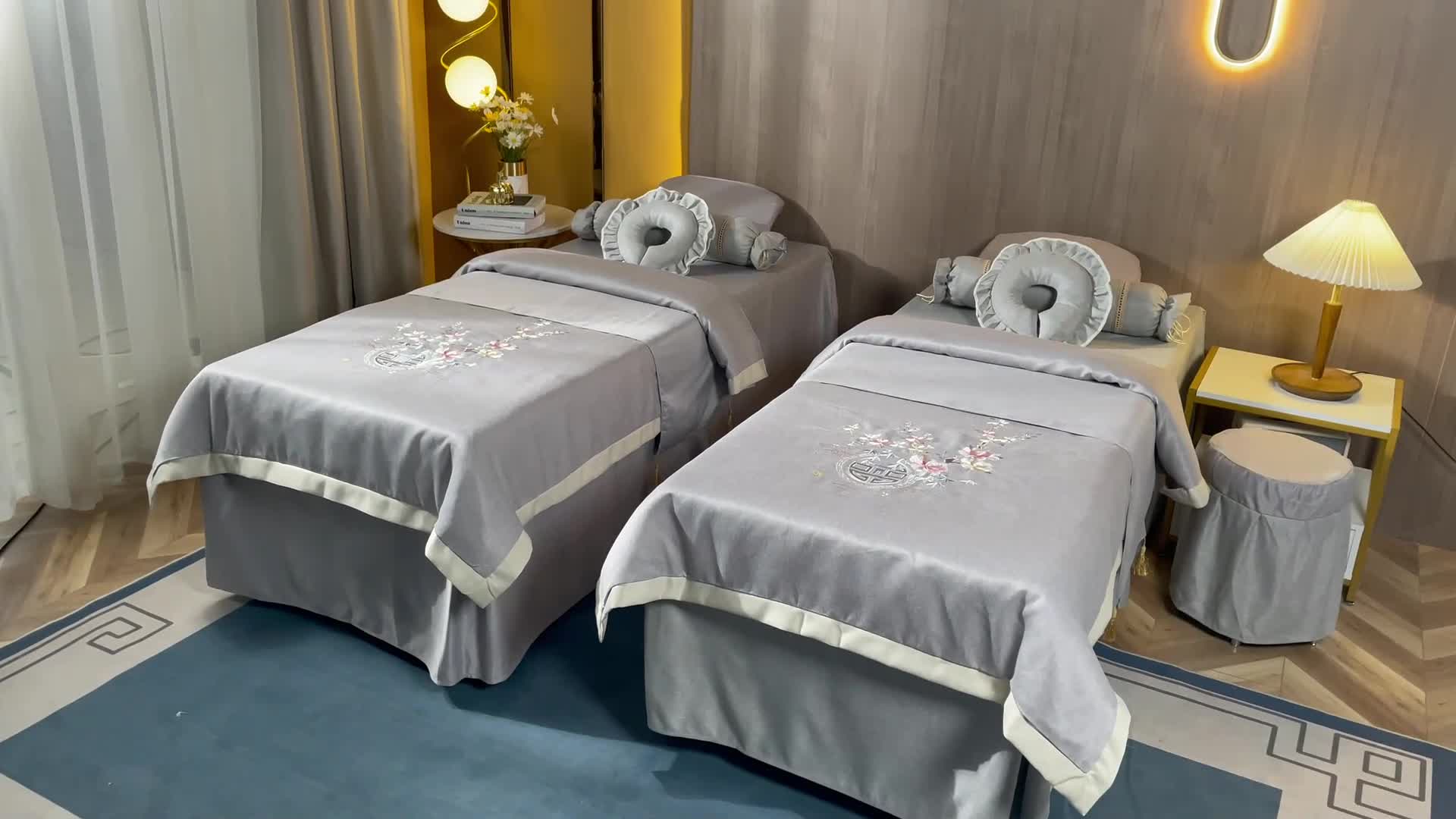 91家纺网 家纺一手货源 找家纺 不打烊家纺 2021新款美容床罩 四季如春-灰色