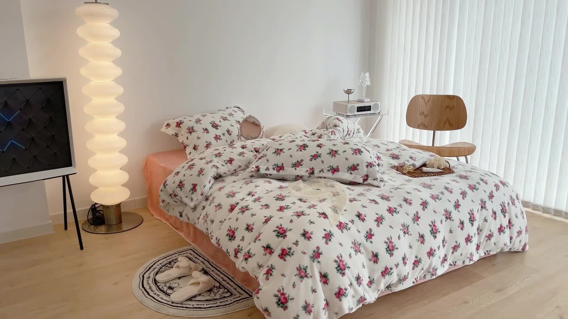 91家纺网 家纺一手货源 找家纺 昔可家纺 2021新款牛奶绒四件套-一批 泰迪比熊