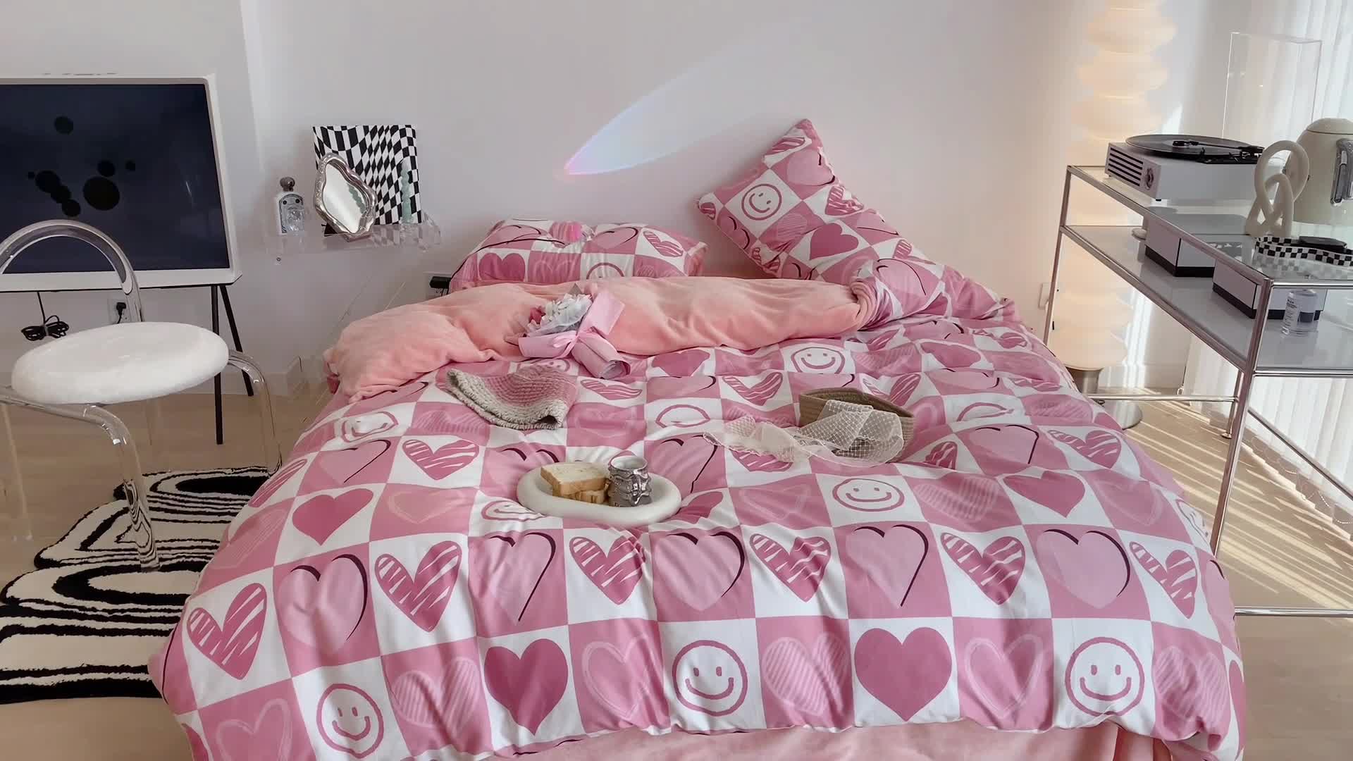 91家纺网 家纺一手货源 找家纺 （总）昔可家纺 2021新款棉加牛奶绒四件套