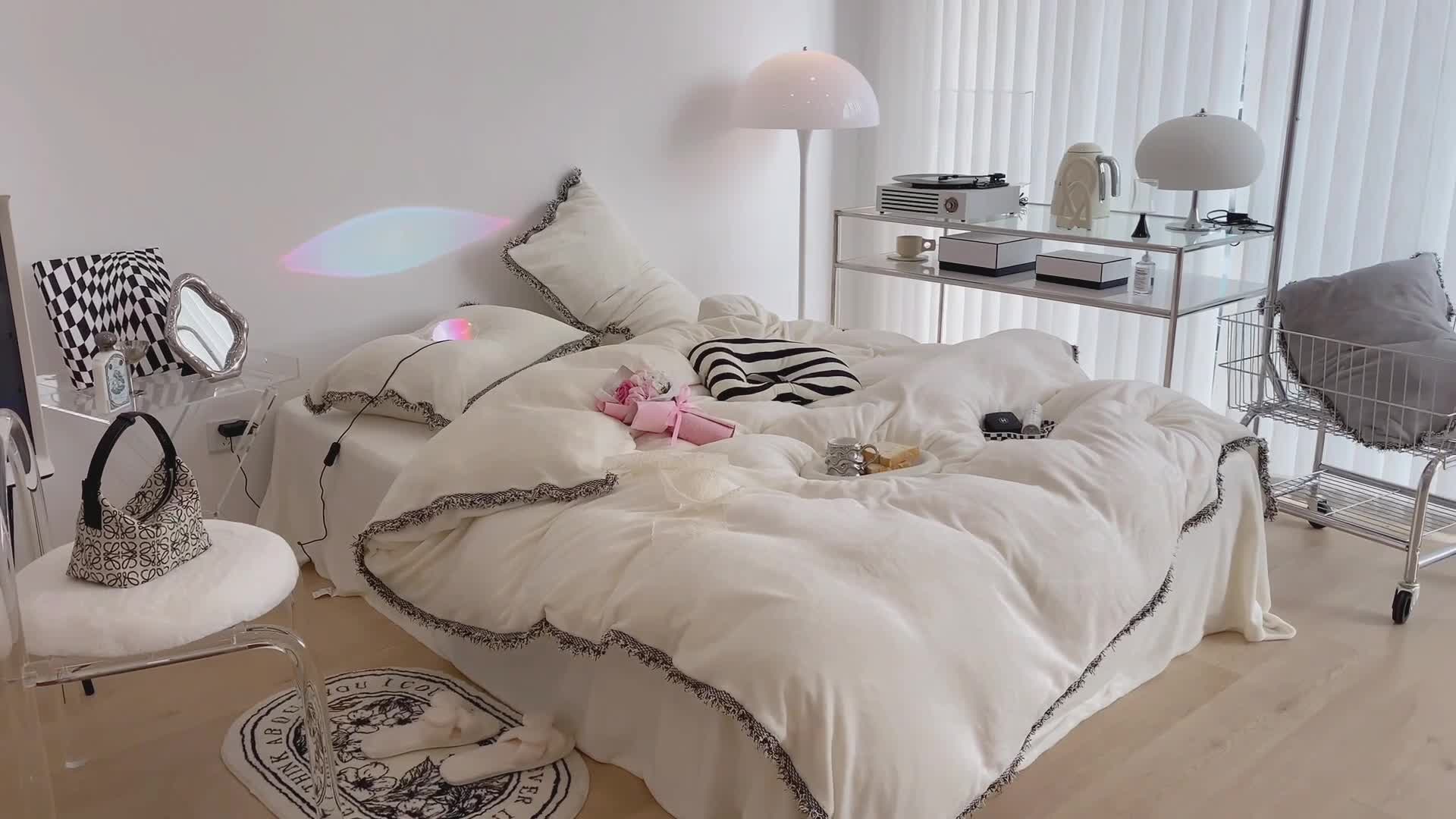 91家纺网 家纺一手货源 找家纺 （总）昔可家纺 2021新款小香香风牛奶绒四件套