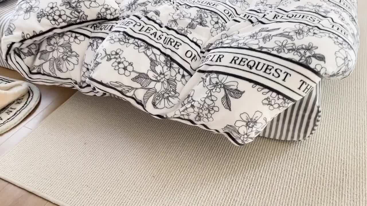 91家纺网 家纺一手货源 找家纺 昔可家纺  2021新款牛奶绒四件套第二组图 优雅生活