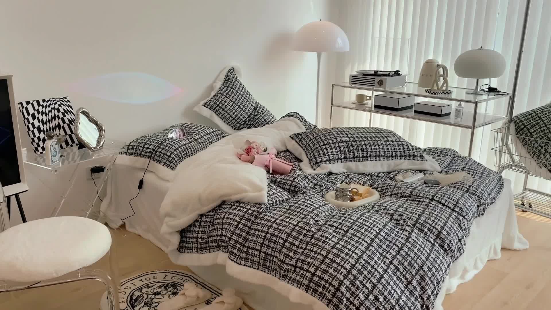 91家纺网 家纺一手货源 找家纺 （总）昔可家纺  2021新款小香香风棉加泰迪绒四件套