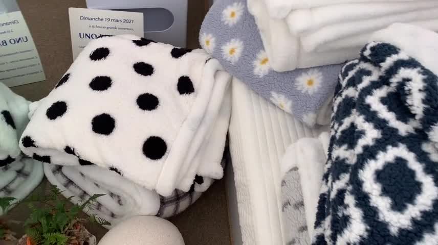 91家纺网 家纺一手货源 找家纺 （总）昔可家纺 2021新款羊羔泰迪绒印花毛毯-第二组图