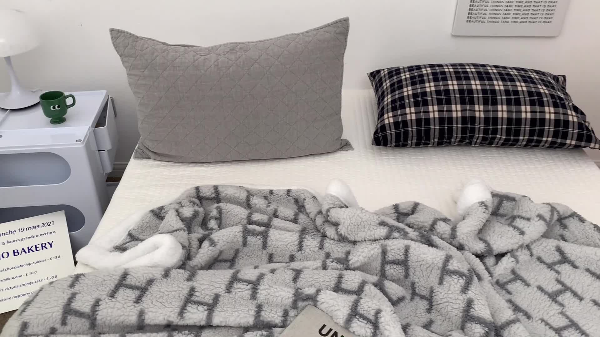 91家纺网 家纺一手货源 找家纺 昔可家纺 2021新款羊羔泰迪绒印花毛毯-第二组图 时尚H